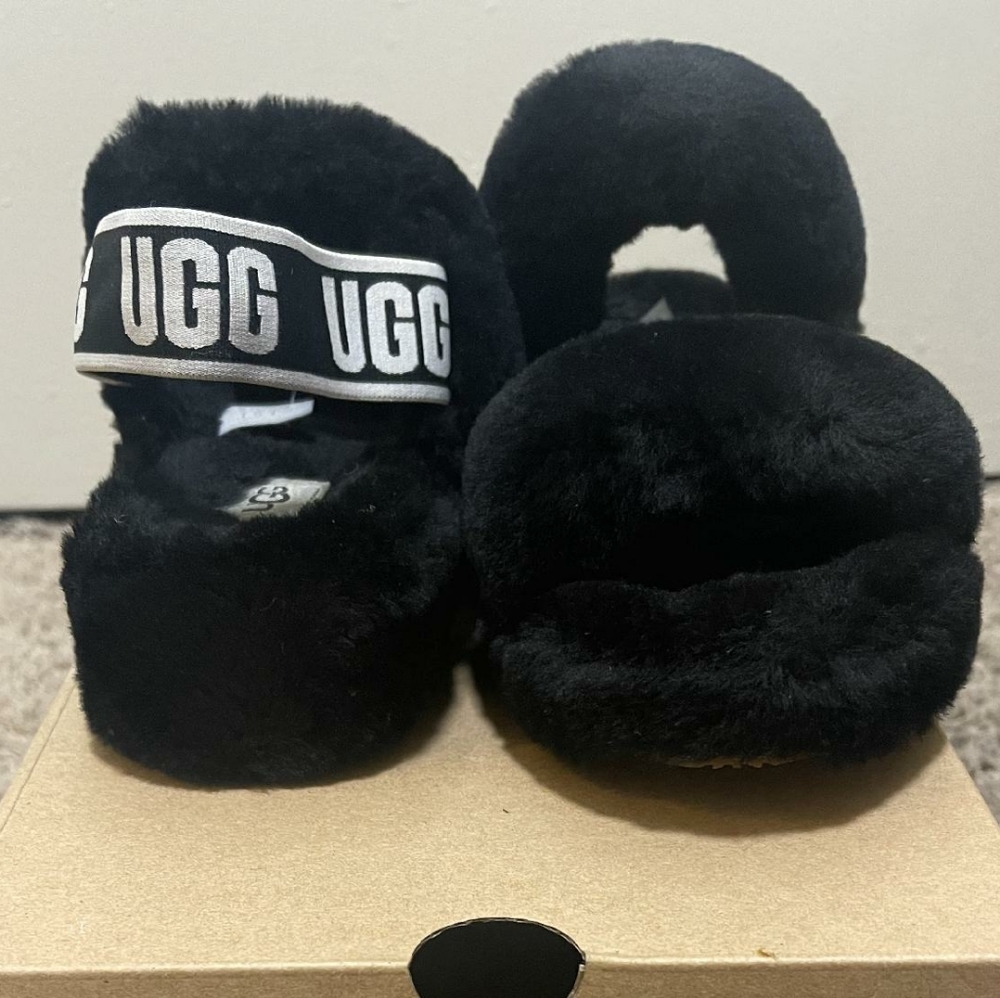 Black Ugg Slides